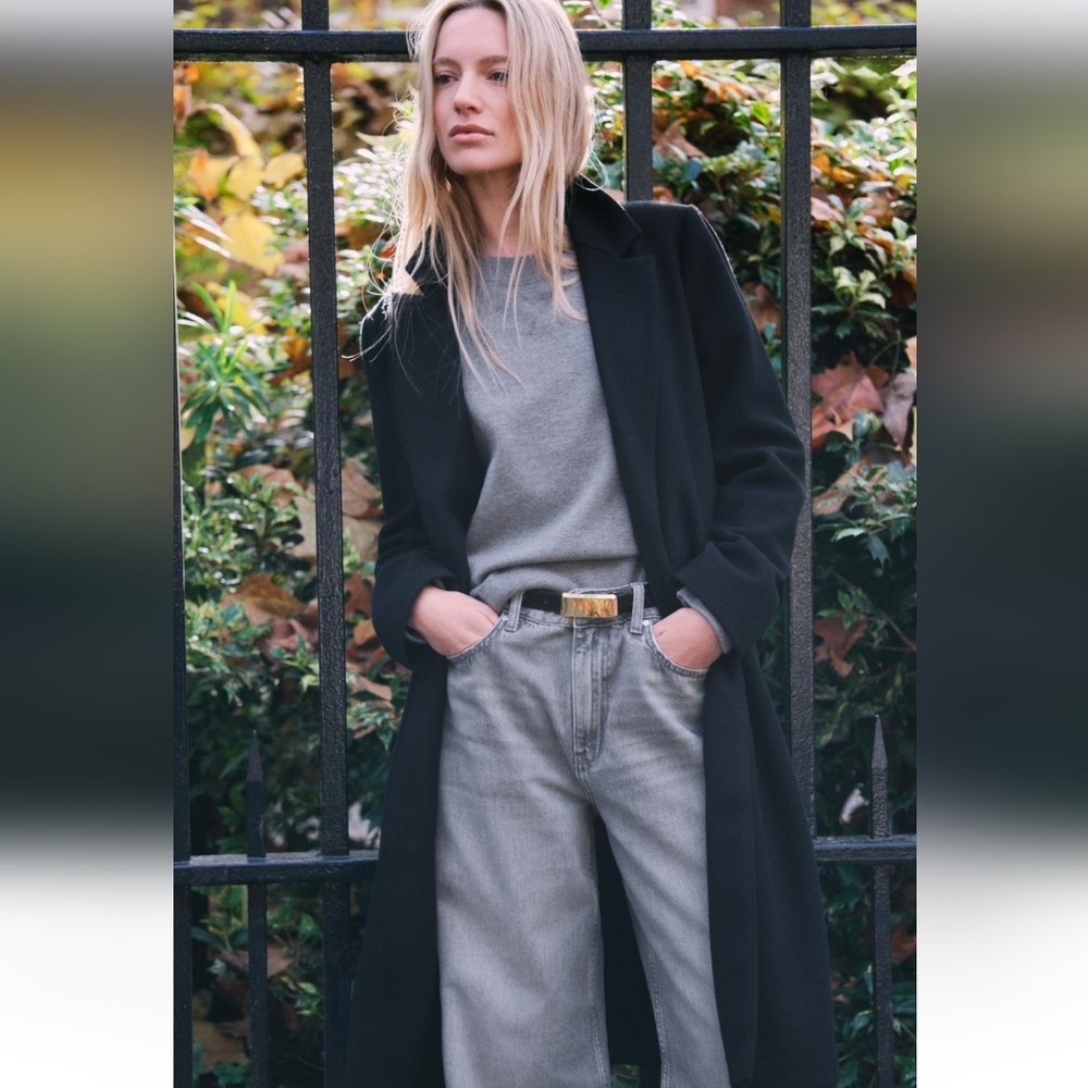 Zara Black Open Soft Coat